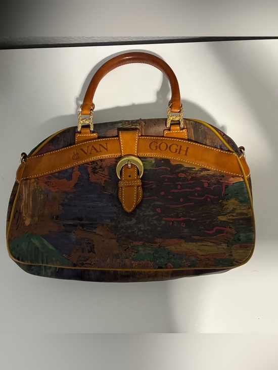 Handbags - Van Gogh Leather-Trim Multicolor Satchel